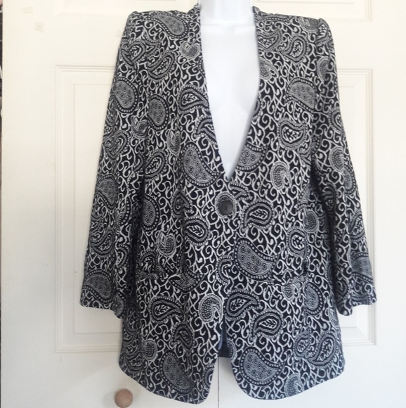 Cardigan One Button V-neck Blazer Jacket XL - Picture 1 of 4